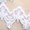 1 Yard 2.5 Inch Optic White Sequin Beaded Bridal Lace Trim Organza Pearls for Veils and Edging
